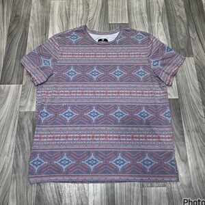 SIZE XL MENS ROCK AND ROLL DENIM AZTEC PRINT TEE